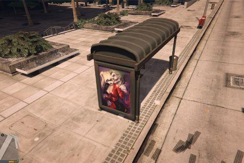 Harley Quinn Bus Stop Ads